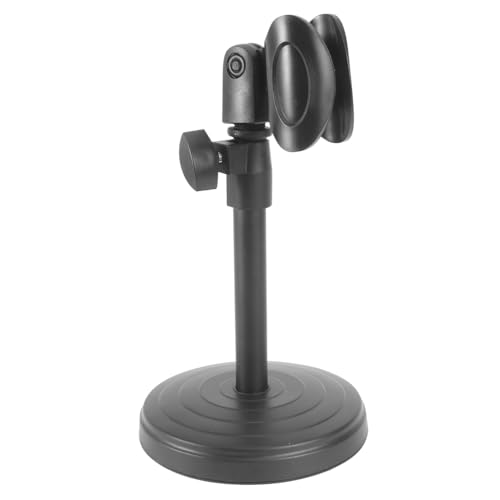 Totority 1 Juego soporte de micrófono pie microfono mesa soporte de escritorio para micrófono manejar estudio soportes marco de fijación con base de metal soporte para micrófono AbS Black