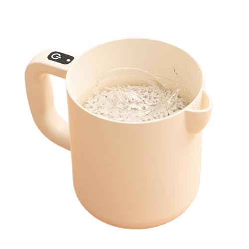 Batidor de huevos | Batidor y colador de mano inalámbrico 2 en 1, cuenco de lavado de arroz de 1 litro, agitador automático para hornear arroz líquido con leche, batir batir