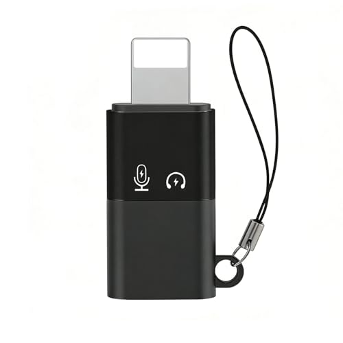 Littlefixer Type C - Lightning�A�_�v�^�[ DJI Mic Mini��iPhone 14 13 12 11 �X�}�[�g�t�H��/PC/Mac�R�l�N�^�A�N�Z�T���[�ɐڑ����邽�߂̃��C�����X�}�C�N���V�[�o�[(1)