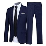 conjunto americana azul hombre Elegante y cómodo: diseñado con una ligera elasticidad en la tela, este traje proporciona elegancia y facilidad de movimiento para llevar todo el día.