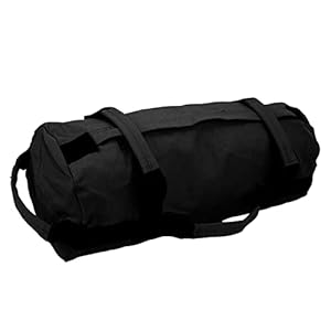 Workout Sandbag, Weight Adjustable Fitness Sandbag with 6 Handles, 900D Oxford Fabric Heavy Duty Training Sandbags for Gym, At Home Workouts, Cross Training, Strength Exercise (Black)