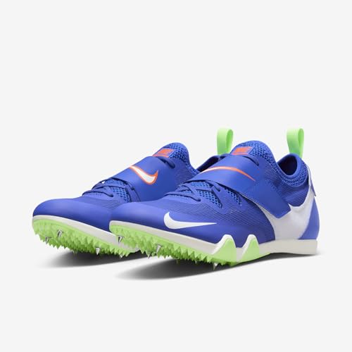 Nike Tênis Pole Vault Elite Track & Field Jumping Spikes AA1204, Azul corredor/laranja de segurança/