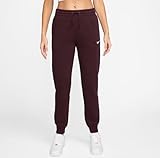 Muy fácil de peinar Nike Pantalones de Entrenamiento para Mujer W NSW Phnx FLC Mr Pant Std, Burdeos Crush/Sail, M
