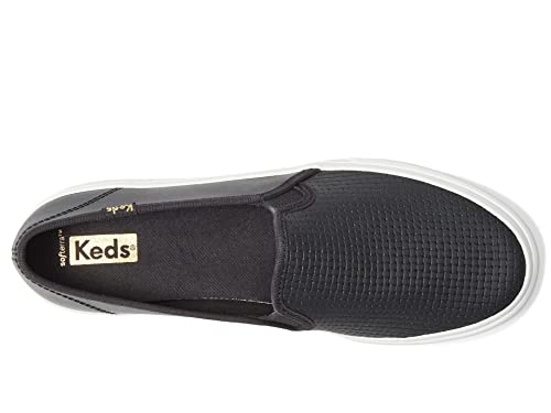 Image of Keds Womens Double Decker Canvas Slip On Sneakers Shoes Casual - Black