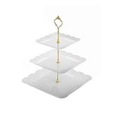 3 Tier Cake Stand: Wunderschön ausgestellte Cupcakes oder andere Desserts. Die Kronenform strahlt aristokratische Eleganz aus und der Griff ist bequem und stabil. Mehrschichtstruktur nimmt keinen Platz ein.