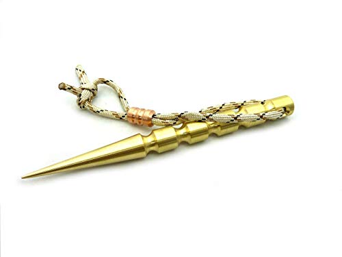 MARLIN SPIKE FID - BRASS - KNOTTING TOOL MARLINSPIKE ROPE SPLICING SPIKE - HAND MACHINED IN THE USA - Gifts for Men