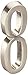 Distinctions by Hillman 843288 4-Inch Die Cast Self-Adhesive House Address Plaque, Brushed Nickel, Number 8