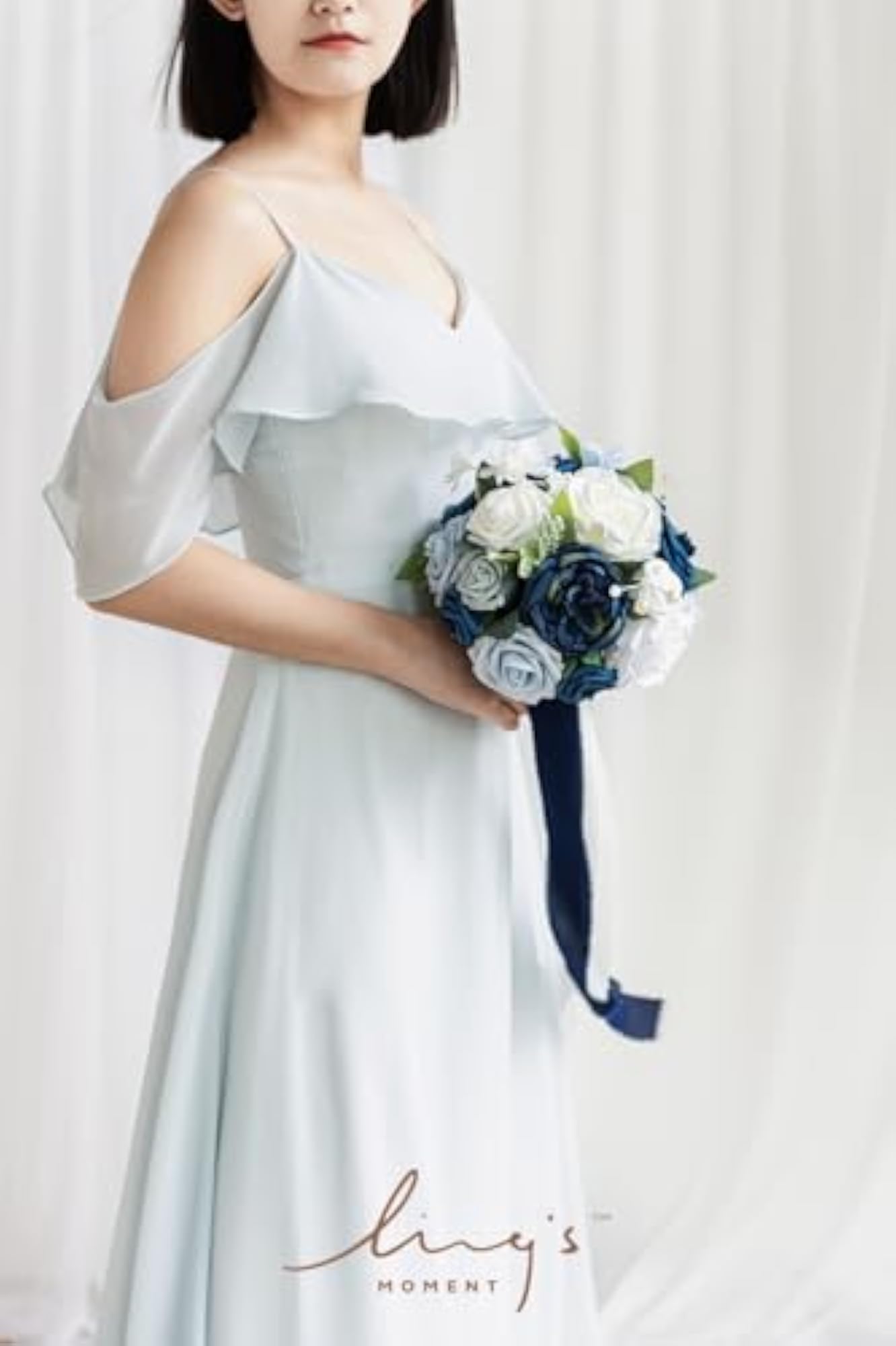 7" Artificial Wedding Bouquets for Bride and Bridesmaid