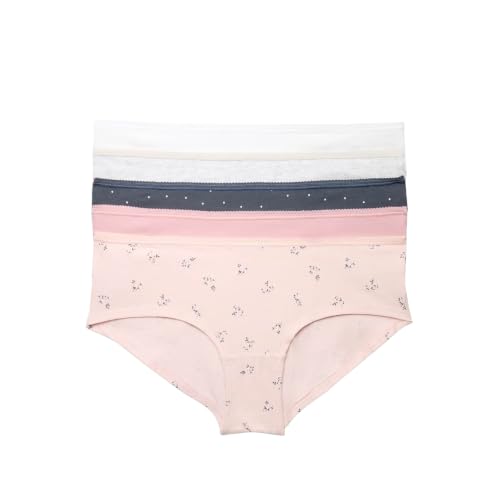 Image of Marks & Spencer Cotton Rich White Solid Pack of 5 Hipster