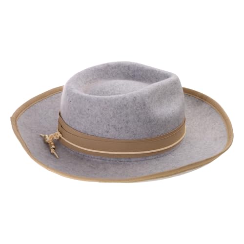 Chapeau haut de forme en laine vintage élégant pour homme à large bord