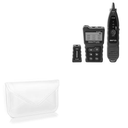 BoxWave Case Compatible with Noyafa NF-8209 - Elite Leather Messenger Pouch, Synthetic Leather Cover Case Envelope Design - Ivory White