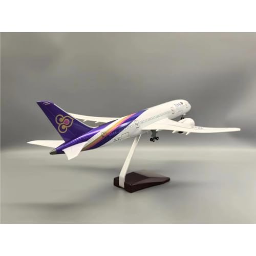 Modelo de avión de Resina con Luces LED Edición Colección Thai Airways 47cm