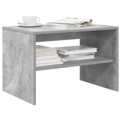 Iiaky Mueble de TV Madera Mueble TV Salon Mueble TV Madera Mesa Television Salon Mueble salón TV de ingeniería Gris hormigón 60x40x40 cm