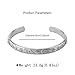 Embossed Moon Star Sun Bangle Cuff Bracelet for Women Fashion CZ Insected Celestial Open Adjustable Statement Bracelets Lightweight Boho Wrist Wrap Dress Accessories Jewelry Gift (Silver)