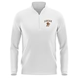 Campus Lab Lehigh University Adult Men's Active Sport 1/4 Zip Pullover Left Chest Logo, White, Medium