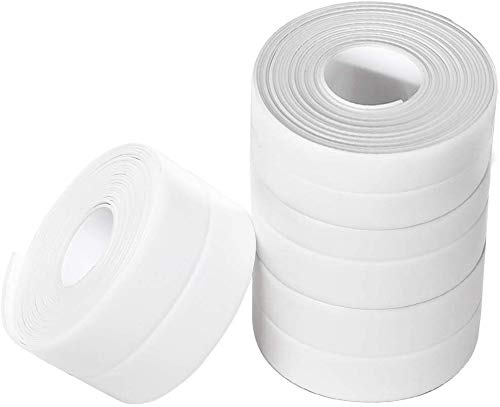 Caulk Tape Strip,Tub Caulking Tape,Self-Adhesive Waterproof Sealing Tape for Kitchen Countertop Bathroom Shower Toilet Sink Gas Stove Wall Corner 1-1/2" x 11'White