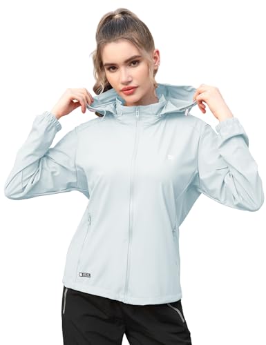 Image of Venzina UPF 150+ Sunscreen Jacket for Women, Stylish Sun Protection Jackets for Women, Cool Feel Quick Dry Sun Hoodie, Modern Fit with Removable Hat & Zip Pocket, for Driving, Camping