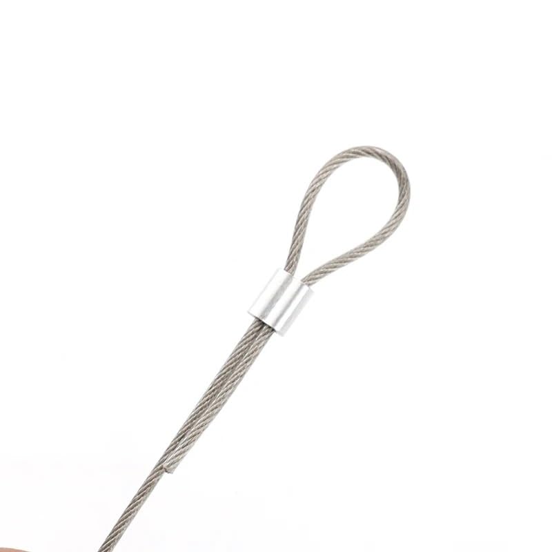 Cavo Acciaio 100 Metri di Corda PVC Rivestito Trasparente Cavo In Acciaio Inox 304 Stendibiancheria Diametro(Diameter 1mm,100M)