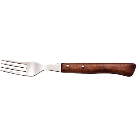 Arcos Tenedor de Mesa de Acero Inoxidable 18y10 con Mango de Madera Comprimida Cover