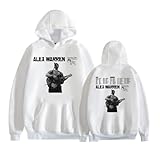 vbpoiyb felpe con cappuccio da donna al-ex war-ren merch pullover tour 2025 felpe con cappuccio hip hop a maniche lunghe da uomo (white,s)