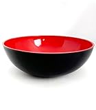 meytrade Große moderne Dekoschale 25cm Druchmesser Halloween Süßigkeiten Schale Schüssel rot und schwarz aus Kunststoff für Küche, Wohnzimmer, Flur oder Garten - outdoor geeigent