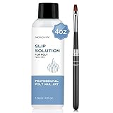 Morovan Poly Nail Gel Slip Solution with Brush, 120ml Nail Extension Gel Solution, Quick Nail Gel Liquid Extension,Nail Extension Gel Liquid Solution,Nail Gel Builder Liquid for Poly Nails Art DIY 4OZ