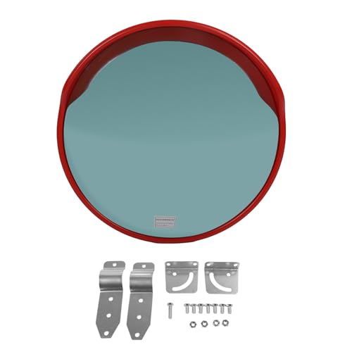 Miroir convexe extérieur 24 pouces avec support : solution efficace contre les angles morts