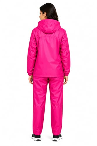 Image of Romano nx Women's 100% Waterproof Rain Suit, Hooded Jacket with Pants, Reversible Double Layer, 3 Years Warranty
