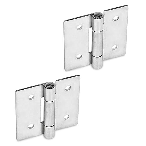 Ganter Standard Elements Stainless Steel Plate Hinges Pack of 2 Silver, Silver, GN 136-NI-50-50-B, Silber, Form: B; Länge: 50mm x 50mm