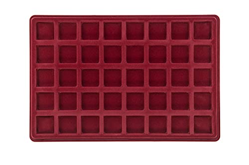 MC.Sammler Münzentableau Münztableau mit Schutzdeckel für 40 Münzen - 32mm x 32mm - z.B für 1 Euro, 2 Euro - Münzkoffer - Münzkassette - Verschiedene Varianten zur Auswahl