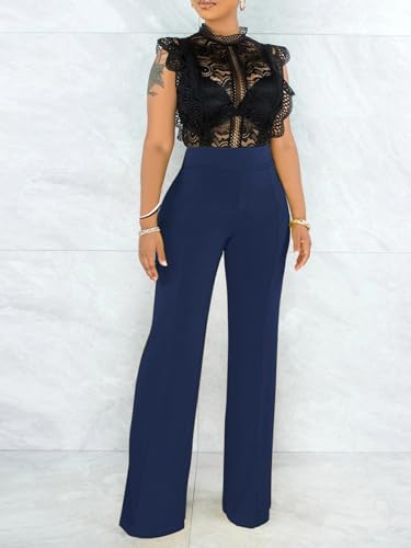 Hoefirm Work Pants for Women Business Casual Stretch Tall Straight Leg Slacks High Waisted Yoga Dress Pants4