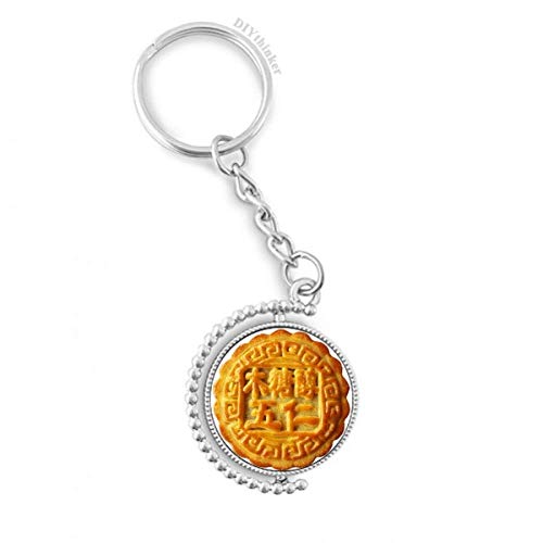 Porte-keyholder gâteau de lune rotatif de la mi-Automne aux finitions soignées