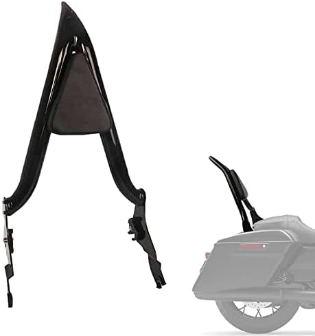 [New Generation] 26" Height Black Sissy Bar, Detachable Passenger Backrest Rear Pad Compatible for Harley Davidson Touring Models 2009-2023 Street Glide Road Glide Electra Glide Road King