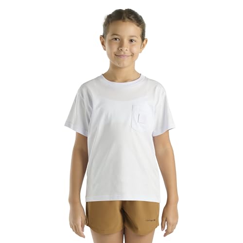 Image of Carhartt Kid's CA7109 Short-Sleeve Tonal Patch Pocket T-Shirt - Girls