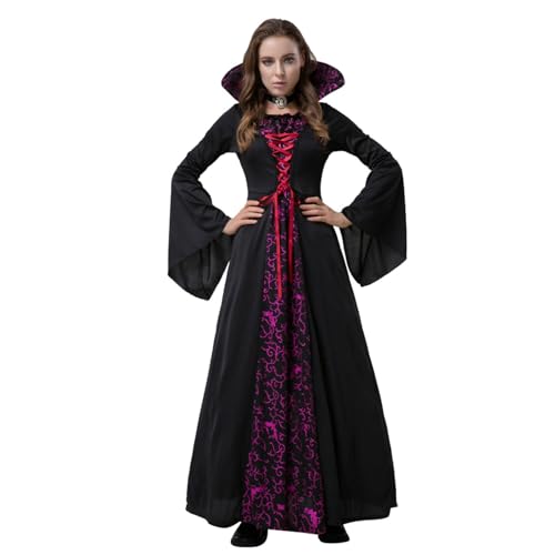 Costume de sorcière Halloween femme robe de jeu de rôle style victorien
