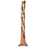DIVERO Garderobenständer in Baumform aus Mahagoni-Holz - Farbe: Braun