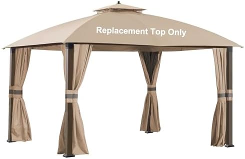 SCOCANOPY Replacement Cover Fit for 10X12 Ft Eagle Brooke Soft Top Gazebo Model A101007600, A101007603, A101007604,(Beige)