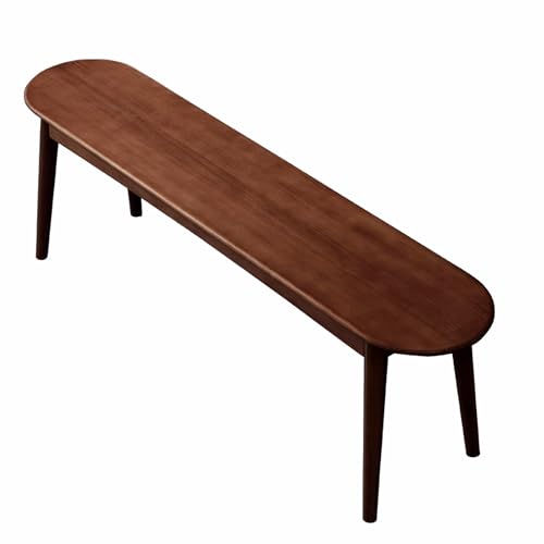 Banc étroit en bois noir conçu en bois massif pour un meuble d'entrée robuste et durable