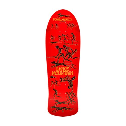 Powell Peralta Lance Mountain Bones Brigade 15 Skate Deck Red 9.90x30.7