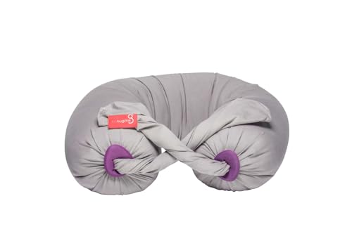 Image of bbhugme Adjustable Pregnancy Pillow – Full Body Support for Side Sleeping - Adjustable Firmness and Shape - Supports Back, Legs, Belly, Hips for Pregnant Women - Removable Cover - Stone