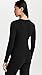 Leset Women's Pointelle Slim Fit Long Sleeve Top, Black, XL