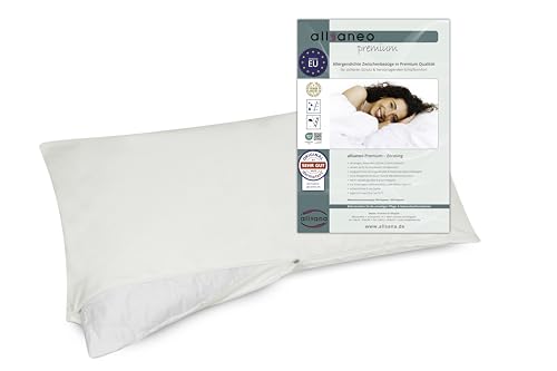allsaneo Premium Allergiker Kissenbezug 40x80 cm | Allergie Bettwäsche extra weich und leicht | Anti Milben Encasing | Milbenschutz | allergendichter...