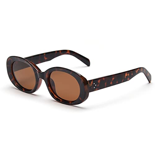 kachawoo Lunettes de soleil rétro ovales polarisées pour hommes et femmes lunettes de soleil de...