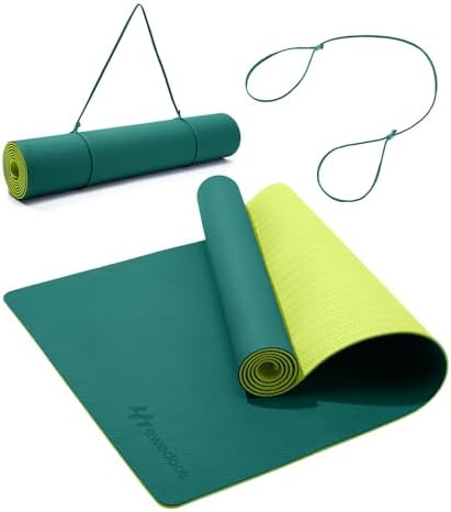 Ewedoos Eco Friendly Yoga Mat Thick TPE Yoga Mat Non Slip Yoga Ma...