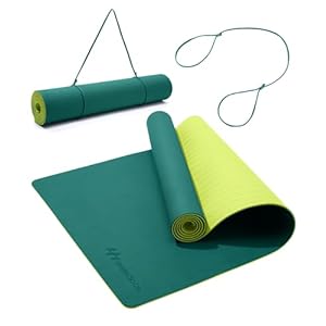 Ewedoos Eco Friendly Yoga Mat Thick TPE Yoga Mat Non Slip Yoga Mats Anti-tear Exercise Workout Mat for Women Men Kids Yoga, Pilates and Fitness