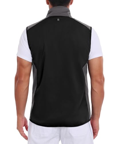 Image of Little Donkey Andy Men's Water-resistant Outerwear Vests, Stretch Windproof Vest for Cycling, Running, Golf