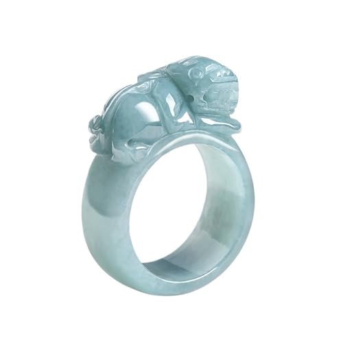 Bague en jade naturel Pixiu sculptée à la main pour homme bague feng shui de qualité supérieure