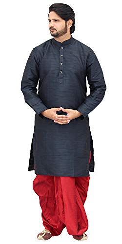 Image of Om Shubh Mangalam Men's Silk Ethnic Wear Dhoti Kurta Set For Wedding