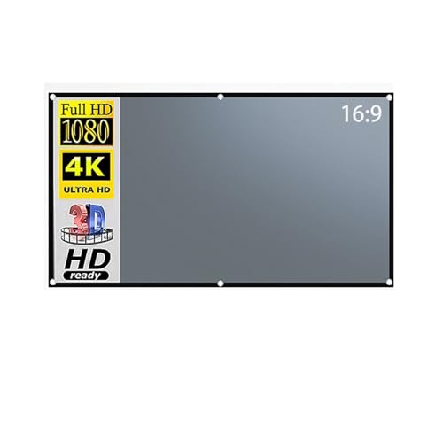 Pantalla de proyección para cine en casa 16:9 con lona metálica de doble cara de 60 a 133 pulgadas