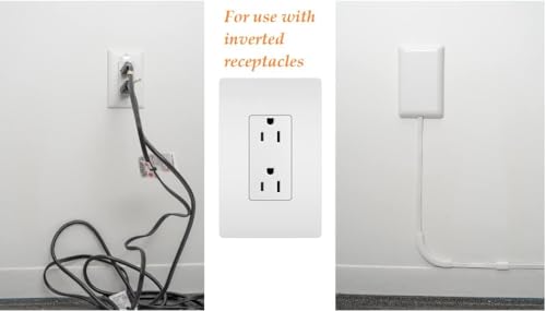 Sleek Socket: Ultra-Thin Outlet Concealer with 6-Foot C7 Power Cord for Mounted TVs (Inverted Outlet) by sleek socket - Image 2
